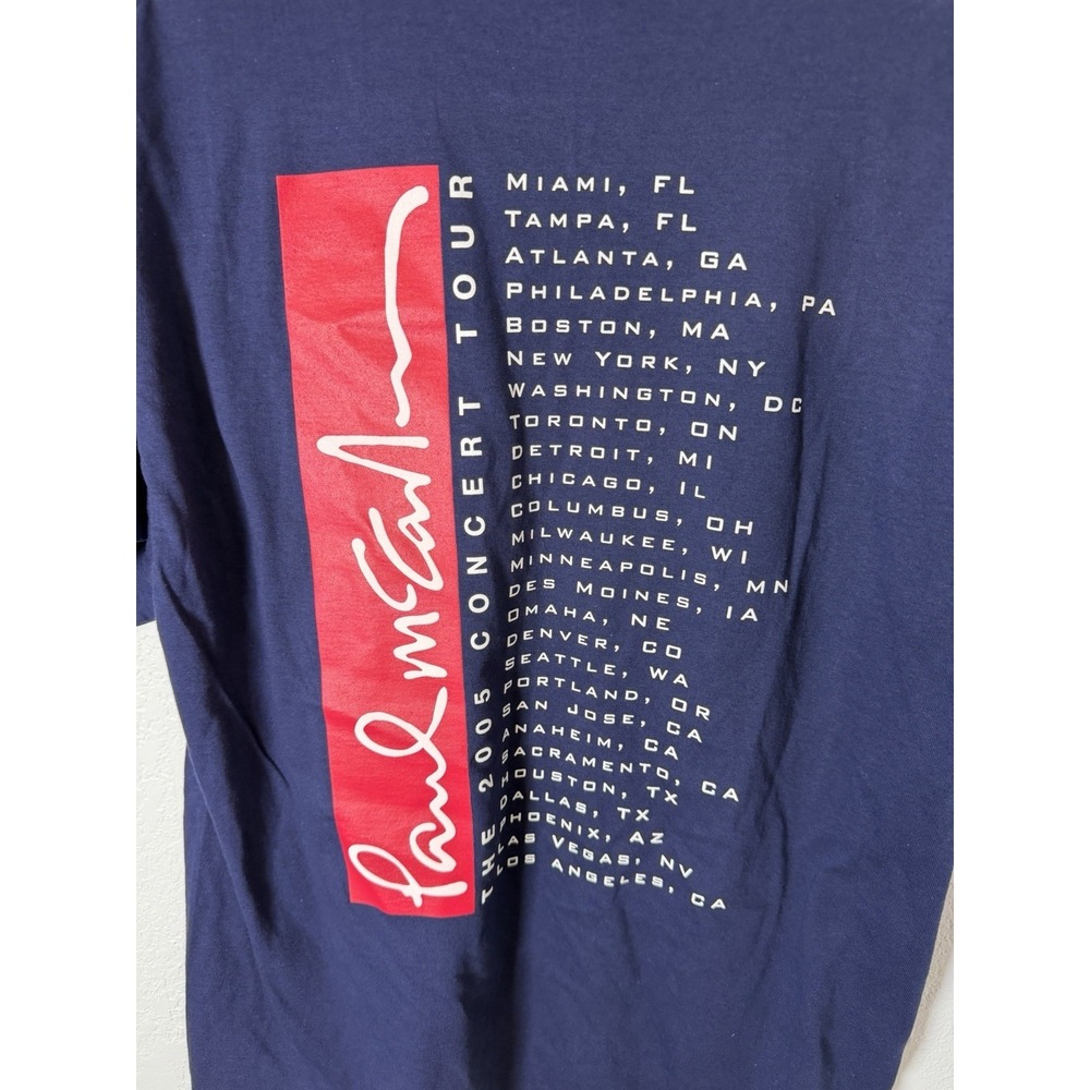 Vintage 2005 Giant Paul McCartney Concert Tour T Shirt L Large - Picture 5 of 7